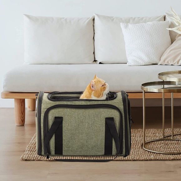 Petsfit Pet Carrier Airline Approved,Expandable Cat Carrier - Picture 2 of 2